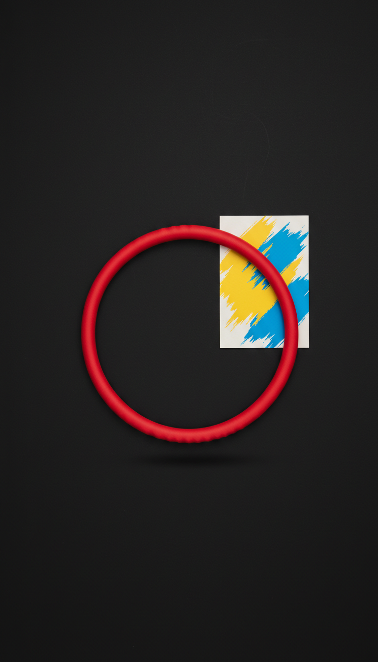 Pulse red resistance band with slogan card